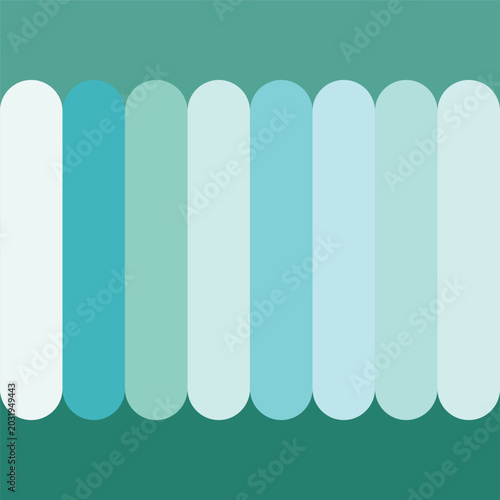 Mint green and teal color palette swatches set. Monochrome turquoise and aqua andcyan and emerald color scheme collection for branding
