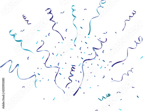 Blue Confetti Celebration Background with Festive Party Glitter Design.