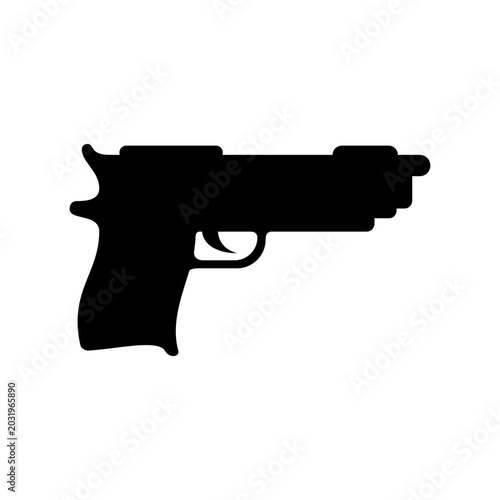 Pistol silhouette vector icon design