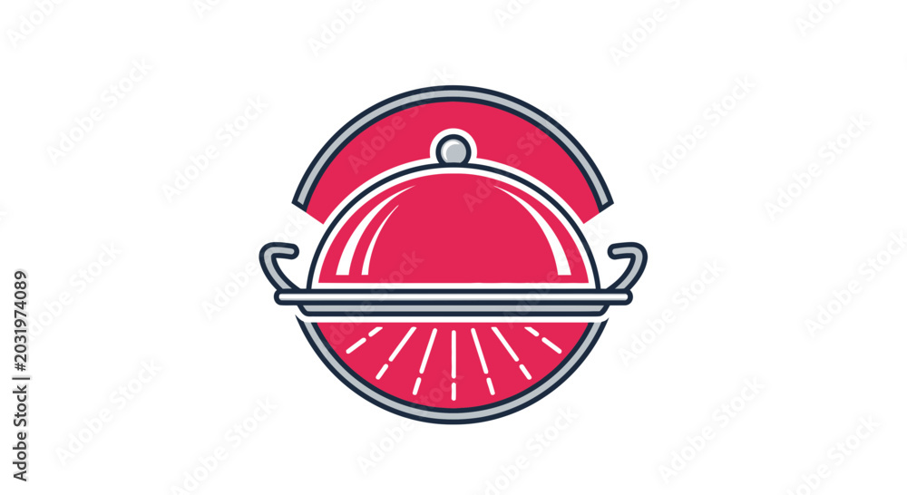 Fototapeta premium Elegant Dishware Illustration: Perfect For Restaurant Logos, Hospitality Designs, And Food Brands