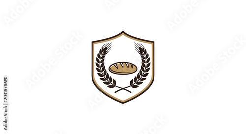 Elegant Wheat And Bread Logo Design: Perfect For Bakeries And Food-Related Businesses