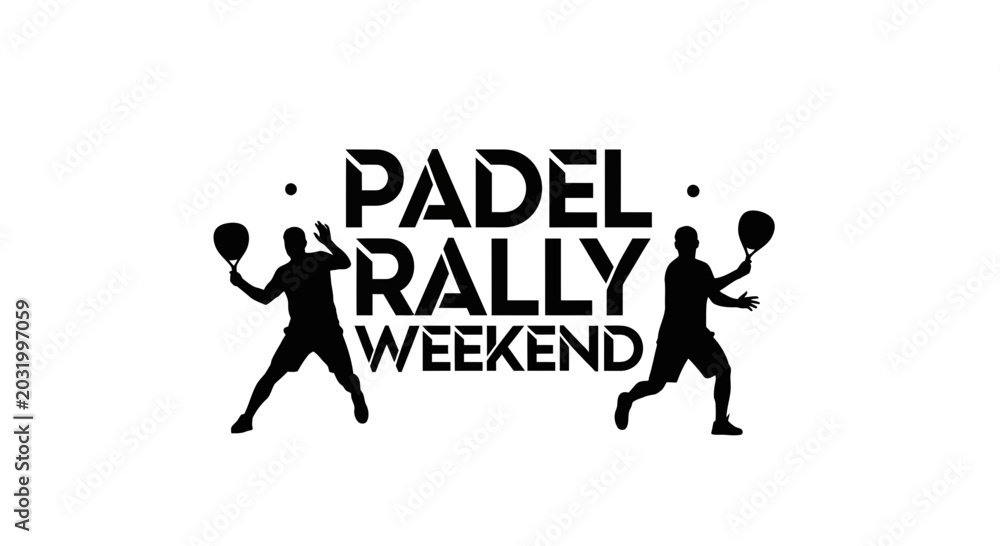 Fototapeta premium Dynamic Padel Rally Weekend Event Silhouette With Players Showing Competitive Action