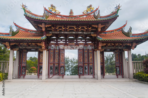 Chinese buddhist A-ma temple gate in macau china