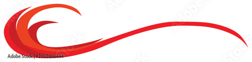 Red Abstract Wave Swoosh Design.