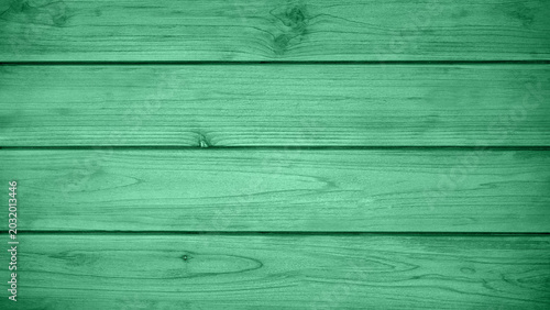Photography Wooden planks painted in green, showing texture and structure of the surface, di