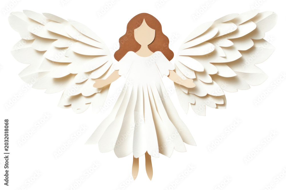 Obraz premium PNG Angel craft white
