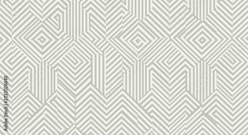 Photos Complex geometric pattern composed of interwoven light grey and white lines, creating a mesmerizing abstract maze-like design suitable for modern backgrounds