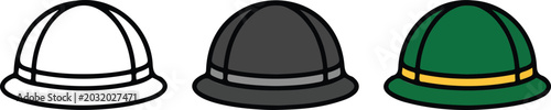 Tableau sur toile Bowler hat vector illustration showing classic fashion and accessory concept for