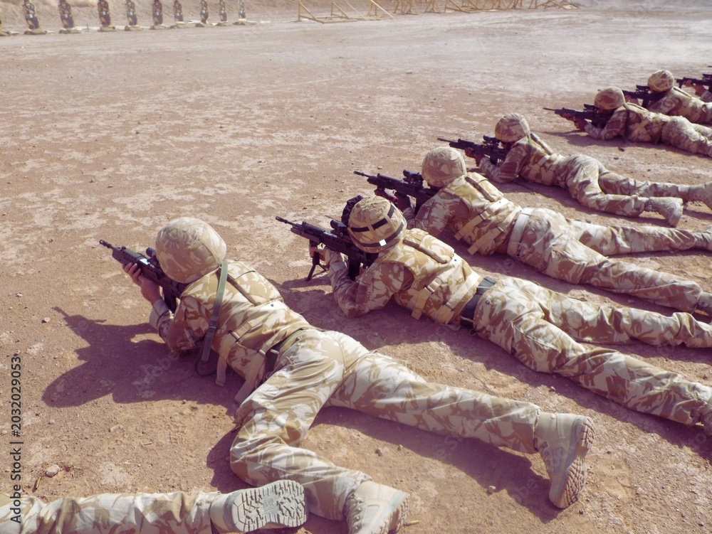 Naklejka premium military training combat