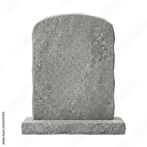 Bild auf Leinwand Blank grey granite headstone or tombstone mockup