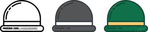 Fotografía Bowler hat vector illustration showing classic fashion and accessory concept for