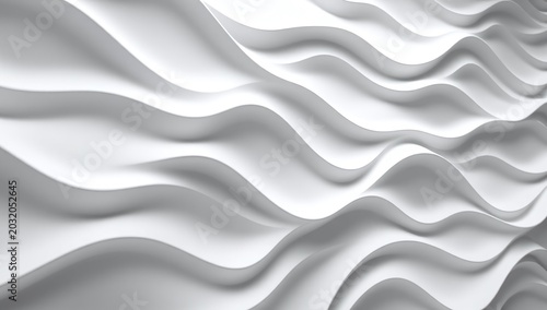 Modern 3D parametric architectural wall panel interior mockup