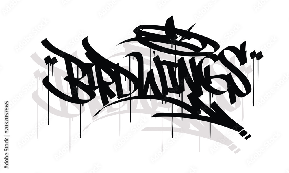Obraz premium BIRD WINGS graffiti tag style design
