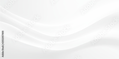 Schilderij op canvas Soft white wavy abstract background with smooth curves and subtle shading effect