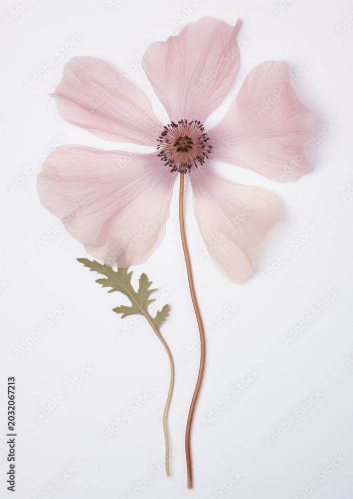 Obraz premium Pink anemone flower petal plant.