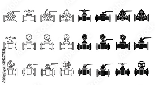 Hand-drawn black and white icons set of everyday objects and symbols on white background