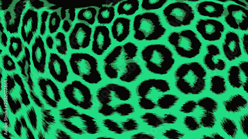 Tableau sur toile Leopard spot pattern with vibrant green and black coloration print animal skin f