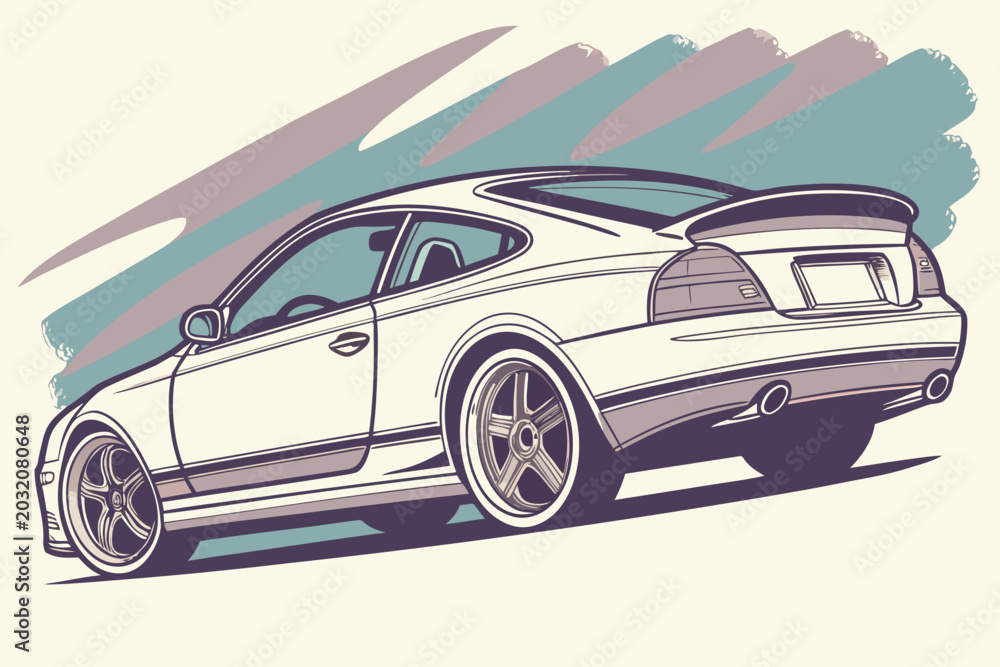 Obraz premium retro car vector