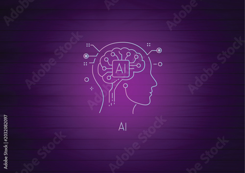 Creative Idea Concept with Human Head Brain and Light Bulb Vector Illustration