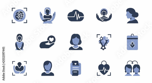 Medical Healthcare Icons Set.
