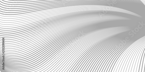 Foto Abstract Halftone Black and White Wavy Lines Textured Background with 3D Illusion and Twisting Movement Effect