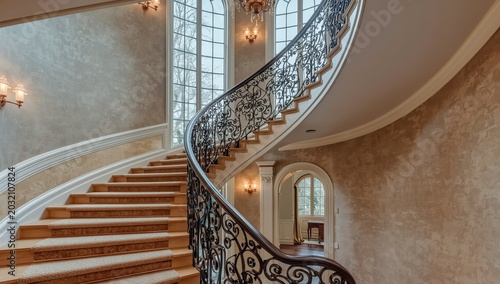 Stunning vintage iron staircase
