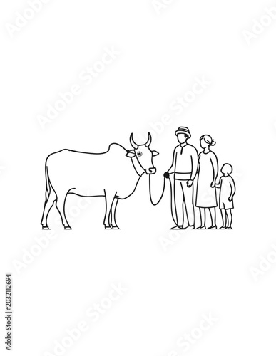 group of a family buying their animal for upcoming eid ul adha 