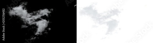 Valokuva Cloud bright white wide structured mass with smooth transitions and diffuse edges for seamless blending backgrounds and professional utility on a transparent background