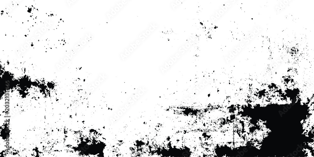 Obraz premium Grunge texture background with black and white abstract splatters and smudges for creative design projects
