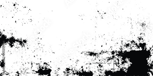 Fotografía Grunge texture background with black and white abstract splatters and smudges fo