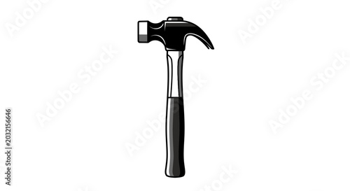 Tableau sur toile Hammer with black handle and head.