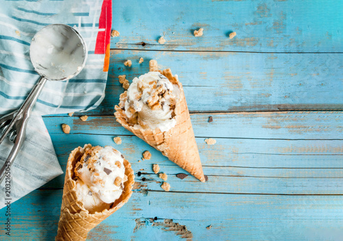 Two ice cream cones