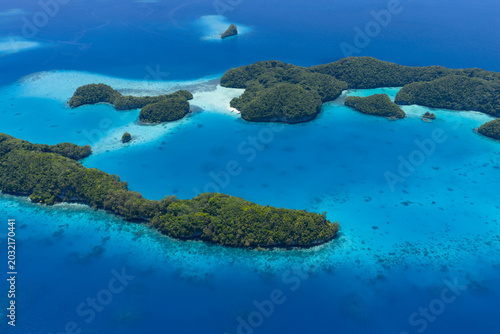 A popular beach, named Two Dog Beach, is found amid Palau's scenic Rock Islands. This beautiful island-nation is a popular destination for divers, snorkelers, kayakers, and World War II buffs. 