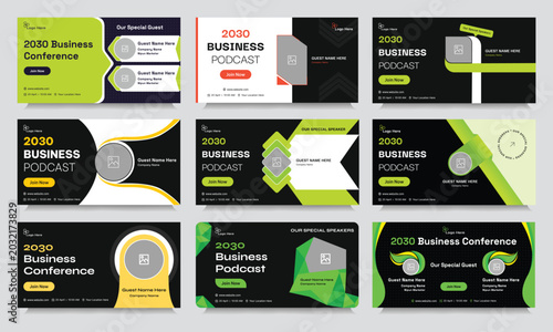 Canvastavla Multipurpose set digital business yearly conference digital webinar set banner t