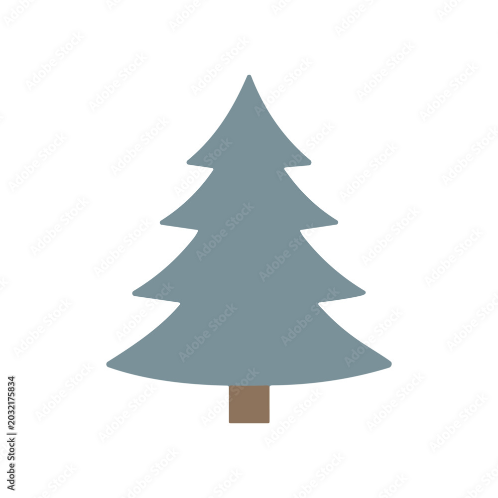 Fototapeta premium Simple Illustration of a Pine Tree.