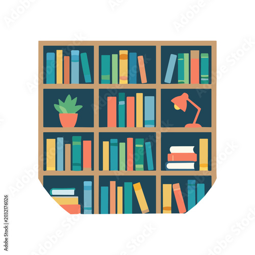 Schilderij op canvas Colorful books on a shelf.