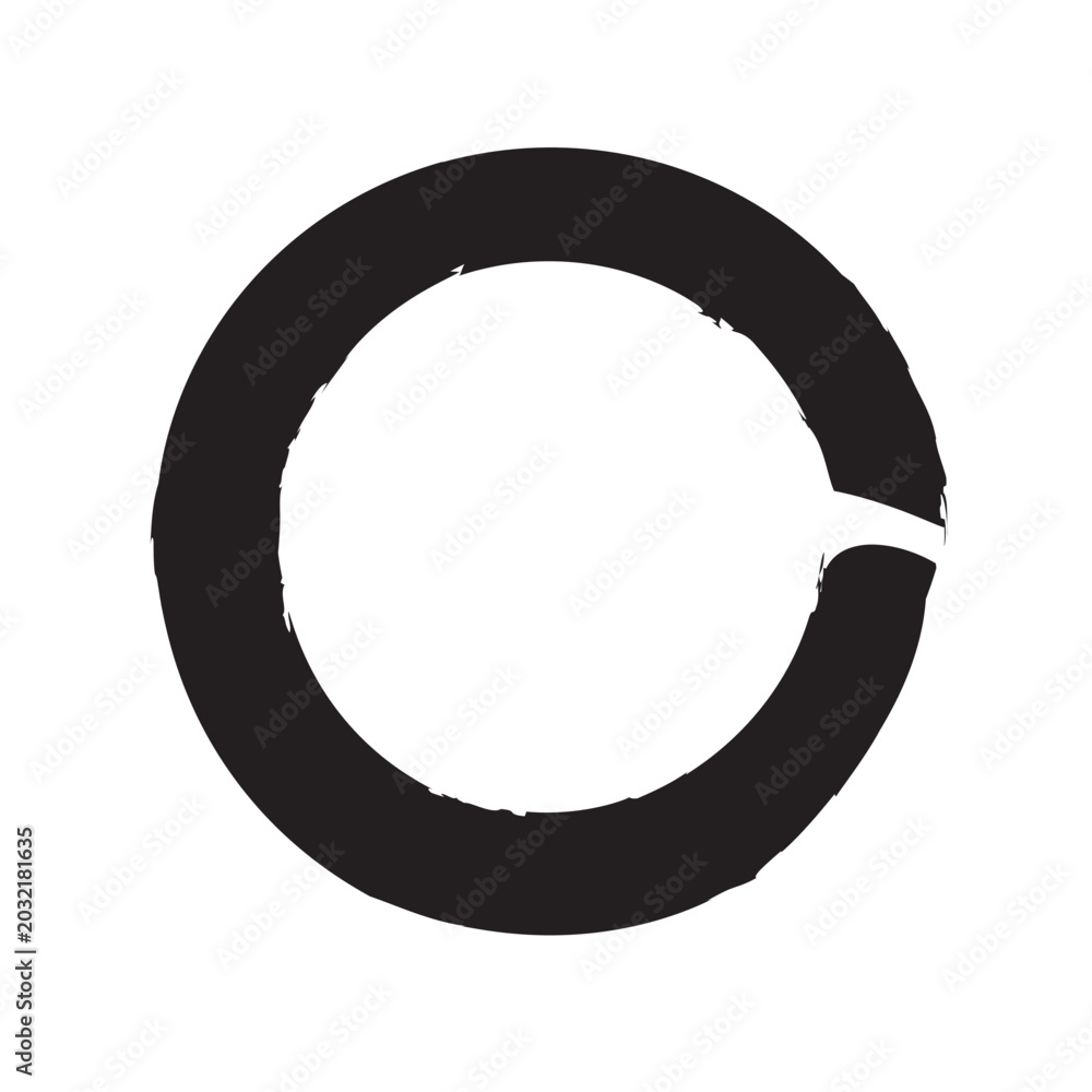 Obraz premium Circle brush handmade icon 