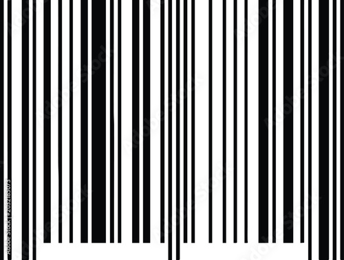 Tableau sur toile Black and white barcode, vertical stripes, product code symbol