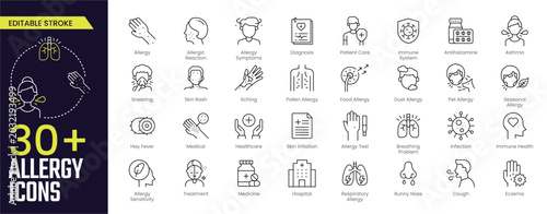 Foto Allergy Stroke icon collections
