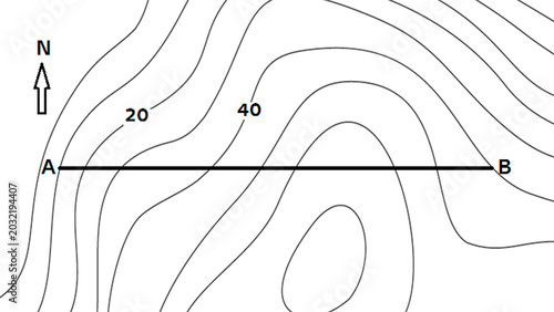 Fotografie A topographic profile, or topographic cut, or elevation profile, is a representation of the relief of the terrain that is obtained by cutting transversely the lines of a topographic map