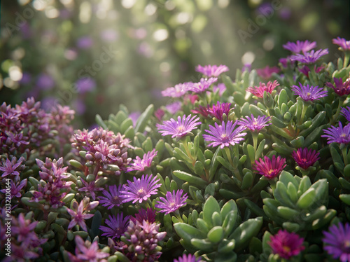 Flowers Macro Closeup Natural Garden Flora Vibrant Blooming Life in Sunlight