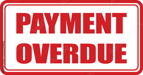 Εκτύπωση καμβά Bold red payment overdue stamp for financial documents indicating a missed deadl