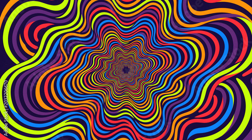 Photos Hypnotic Fluid Swirl Graphic Backdrop in Vibrant Rainbow Colors