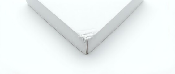 White empty picture frame corner on clean background for mockup and design projects.