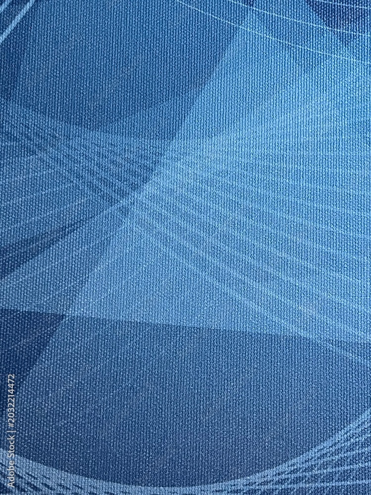 Fototapeta premium Abstract blue geometric background with curved lines