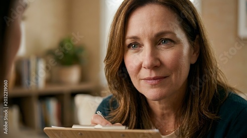 Mature female therapist listening to a crying teenage girl during a group therapy session. Concept of mental health support, emotional breakdown, and professional counseling in a safe space