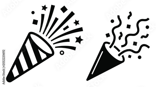 Foto Party popper icons
