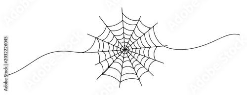 spider web halloween line art illustration