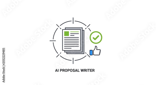 AI Proposal Writer Document Icon.