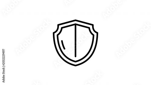 Security Shield Icon for Cyber Protection and Safety Concept